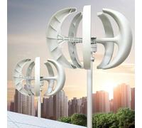 Vertical Wind Turbine Generator Kit, 12V 1200W, 5 Blades, Complete with Controller - Efficient Renewable Energy Solution for Boats, Cabins, Mobile Homes, and Terraces