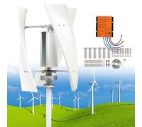 Vertical Wind Turbine Generator Kit with MPPT Controller, 8000W 12V/24V/48V Home Power Energy Solution for Electricity Production