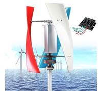 Vertical Wind Turbine Generator, Low Noise 3 Blades, Complete Set with Controller for Home Energy Generation