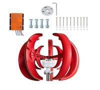 Vertical Windmill Generator for Farm Garden 100W 300W 500W, 12V 24V 48V Wind Turbine with Controller, Low Start Speed, 5 Blades, Off-Grid Power for Street Lights Cameras(24V,300W)