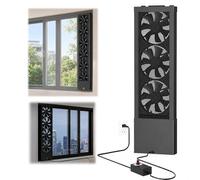 Vertical Window Exhaust Fan for Sliding Windows, No-Drill Vent Fan with Adjustable Speed for Removing Odours, Moisture and Stuffy Indoor Air(45.3-49.2in(115-125cm))