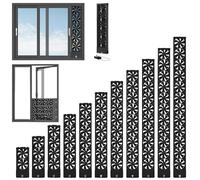 Vertical Window Exhaust Fan for Sliding Windows, Retractable Adjustable Wind Speed AirFlow, No-Tools & No Drilling Required for Home Kitchen Bedroom Office white 75-85cm