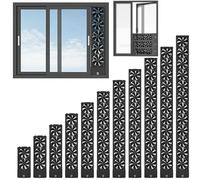 Vertical Window Exhaust Fan for Sliding Windows, Reversible Airflow Window Fan with Stepless Speed Control, No-Tools Punch-Free Installation Ventilation Fan for Bedroom Ba black 51.2-53.1in/130-135cm