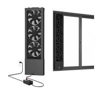 Vertical Window Exhaust Fan, Sliding Window Ventilation Fan with Stepless Speed Control, Tool-Free Installation for Removing Hot Air, Odours and Moisture(49.2-53.1in(125-135cm))