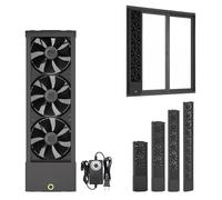 Vertical Window Exhaust Fan, Slim Window Ventilation Fan for Sliding Windows with Adjustable Airflow Speed for Hot, Humid and Stuffy Rooms(45.3-49.2in(115-125cm))