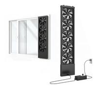 Vertical Window Fan for Sliding Windows, Exhaust Ventilation Fan with Adjustable Speed and Tool-Free Installation for Kitchen, Attic and Bathroom(49.2-53.1in(125-135cm))