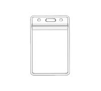 Vertical Work Organizer - Transparent ID Badge Holder | Transparent Protective Name Tag Case, Waterproof Vertical Badge Holder For Office