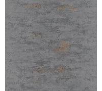 Stone Concrete Industrial Wallpaper Paste The Wall Dark Grey Metallic Copper