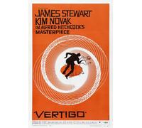Vertigo 1958 Alfred Hitchcock Retro Movie Poster in A0-A1-A2-A3-A4-MAXI sizes