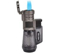 Vertigo by Lotus Cyclone Triple Torch Cigar Lighter Charcoal 1 Pack