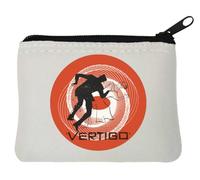 Vertigo Feeling Off Balance Graphic Neoprene Coin Purse Pouch 10x11cm White