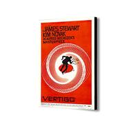 Vertigo Movie - Alfred Hitchcock - Canvas Wall Art Framed Print - Various Sizes (A3 16x12 inches)
