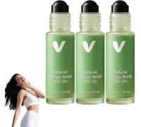 Vertigo Relief Roll On,Anti Dizzy Essential Oil Roller,Portable Calming Roll-On for Daily Use,Plant-Based Cooling Oil for Temples, Neck & Behind Ears,Natural Ingredients Can Quickly Acting (3 Pcs)