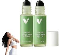 Vertigo Relief Roll On,Anti Dizzy Essential Oil Roller,Portable Calming Roll-On for Daily Use,Plant-Based Cooling Oil for Temples, Neck & Behind Ears,Natural Ingredients Can Quickly Acting (2 Pcs)