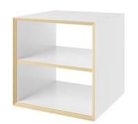Vertiko Dice side table / bedside table or stool WHITE / BIRCH EDGE MULTIPLEX OILED Müller Möbelwerkstätten SINGLE PIECES