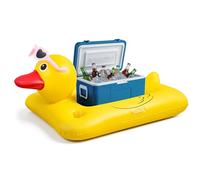 Vertintong 1 Pcs Inflatable Duck Floating Drink Cooler, 40 x 34 Inflatable Floating Coolers Raft River Cooler Float with Cup Holders Fits 25-45 Qt Coolers, Beverage Holder for Pool, Lake Use