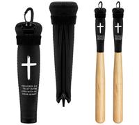 Vertintong 2 Pcs Christian Baseball & Softball Handle Cover Religious Baseball Bat Sleeve Bat Grips Softball Tape Removal Protector for Hanging on Fence Warmer & Cover with Hook