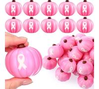 Vertintong 24pcs Breast Cancer Pink Ribbon Pumpkin Stress Balls Bulk Mini Foam Squeeze Ball for Women Breast Awareness Charity Events Stress Relief Supplies