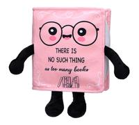 Vertintong Book Lover Gifts for Women Book Plush Gift for Bookish Bookworm Reader Teacher Librarian Literary Decor for Library Office Bedroom Bookshelf