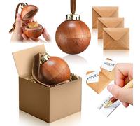 Vertintong Personalized Christmas Ornaments Family 2.36 Inches Wooden Christmas Keepsake Bauble Gifts with Remembrance - Family Tradition, Hopes & Wishes Ornament, New Year's Resolution for Party Gift