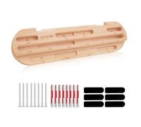 VERTIPEAK Wooden Rock Climbing Board, Hangboard Doorway Mount Trainer with Adjustable Depth Pockets for Finger & Forearm Strength, Grip Training and Pull-Ups for Climbers, Indoor Home Use