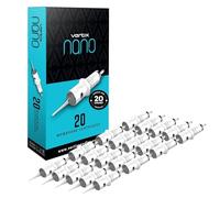 Vertix Nano Membrane Cartridge Tattoo Needles - For Permanent Cosmetic Applications and Microblading - 1 Liner, 0.33 mm Acupuncture Tip, Maximises Ink Flow and Saturation - 20 Disposable Units
