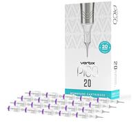 Vertix Pico Cartridge Needles, Permanent Makeup Supplies, 1RL Round Liner.25MM, Long Taper, Box of 20