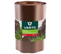 Verto Flexible Lawn Edging | Brown | 9 m Length & 20 cm Height | Easy to Assemble | Reliable Root Barrier | Flower Bed Edging | Separates Flower Beds | Lawn Edging | Mowing Edge
