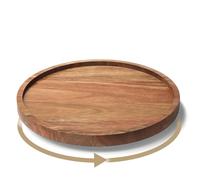 VERTORGAN Lazy Susan Organizer for Kitchen,Acacia Wood Turntable for Cabinet,Pantry,Table,Countertop,Vanity,Spice Rack,Small