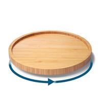 VERTORGAN Lazy Susan Organizer for Kitchen,Bamboo Turntable for Cabinet,Pantry,Vanity,Small（Natural）