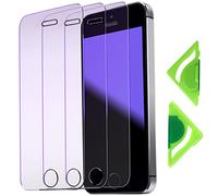 VerTreV Anti Blue Light Screen Protector for iPhone SE-2016(Pack of 3) with General Aligner,2.5D Edge 9H Tempered Glass Protective Film for iPhone 5/5s/5c-4