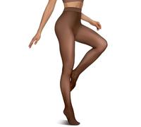 Vertvie Fleece Lined Tights Women Plus Size Fake Translucent Leggings Thermal High Waisted Pantyhose Winter Warm Sheer Thick Tight Autumn Coffee 220g
