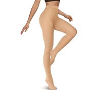 Vertvie Fleece Lined Tights Women Thermal Leggings Fake Translucent Hip Lift Pantyhose Tights High Waist Winter Warm Sheer Tight Slim Stretch Leggings Springutumn Nude 200g