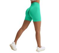 Vertvie Scrunch Bums Gym Shorts for Women Seamless High Waisted Workout Sexy Hip Lifting Tummy Control Booty Shorts for Sports Running Cycling Yoga (Lake Green,XS)