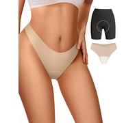 Vertvie Seamless Thongs for Women Breathable No Vpl Knickers No Show Thong Invisible Panties Sexy Comfortable G-Strings Tangas Underwear (Nude,M)