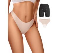 Vertvie Seamless Thongs for Women Breathable No Vpl Knickers No Show Thong Invisible Panties Sexy Comfortable G-Strings Tangas Underwear (Cream,L)