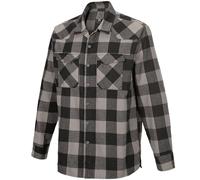 Vertx Canyon River Mens Tactical Flannel Shirt Long Sleeve Outdoor Work Shirts with Pockets, Concealed Carry, Hiking Hunting Gear, Marshland Grey Plaid, Large