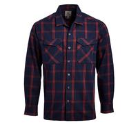 Vertx Canyon River Mens Tactical Flannel Shirt Long Sleeve Outdoor Work Shirts with Pockets, Tactical Operations Gear, Midnight Clay Plaid, 2XL