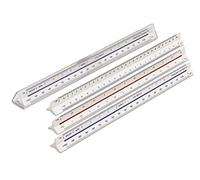 Verulam 300mm triangular scale ruler with engineers metric no.2 scales - Side 1: 1:20 & 1:25, Side 2: 1:33 1/3 & 1:50, Side 3: 1:75 & 1:100