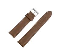 Veruying 16/18/19/20/21/22/24mm Waterproof Soft Genuine Leather Watch Strap with Quick-Release Spring Bar, Brown, 18mm
