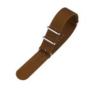 Veruying 16/18/19/20/22/24mm One-Piece Waterproof Nylon Watch Strap Replacement, Brown, 22mm