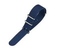 Veruying 16/18/19/20/22/24mm One-Piece Waterproof Nylon Watch Strap Replacement, Dark Blue, 20mm