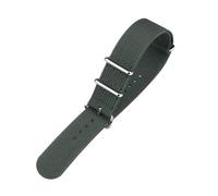 Veruying 16/18/19/20/22/24mm One-Piece Waterproof Nylon Watch Strap Replacement, Grey, 20mm