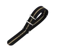 Veruying 16/18/19/20/22/24mm One-Piece Waterproof Nylon Watch Strap Replacement, Khaki, 20mm