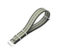 Veruying 16/18/19/20/22/24mm One-Piece Waterproof Nylon Watch Strap Replacement, Light Yellow, 20mm