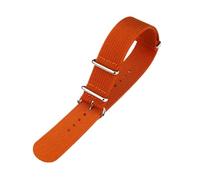 Veruying 16/18/19/20/22/24mm One-Piece Waterproof Nylon Watch Strap Replacement, Orange, 19mm