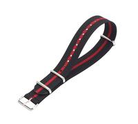 Veruying 16/18/19/20/22/24mm One-Piece Waterproof Nylon Watch Strap Replacement, Red, 20mm