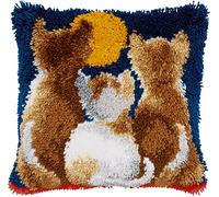 Vervaco 1-Piece Latch Hook Cushion Cat at Night