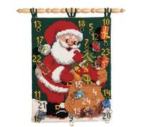 Vervaco Advent Calendar Father Christmas Cross Stitch Kit, Multi-Colour