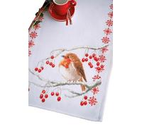 Vervaco Aida Runner Robin, Cotton Blend, Assorted, 32 x 84 cm
